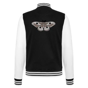 night peacock eye color - College Sweat Jacket - black/white - Back - Marisol (170cm)