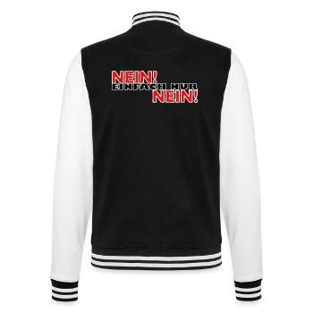 Nein einfach nur nein - College-Sweatjacke - Schwarz/Weiß - Hinten - Marisol (170cm)
