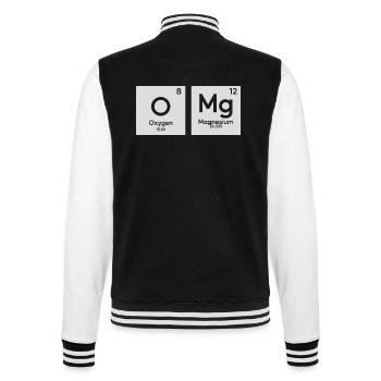 OMG periodic table in chemistry - College Sweat Jacket - black/white - Back - Marisol (170cm)