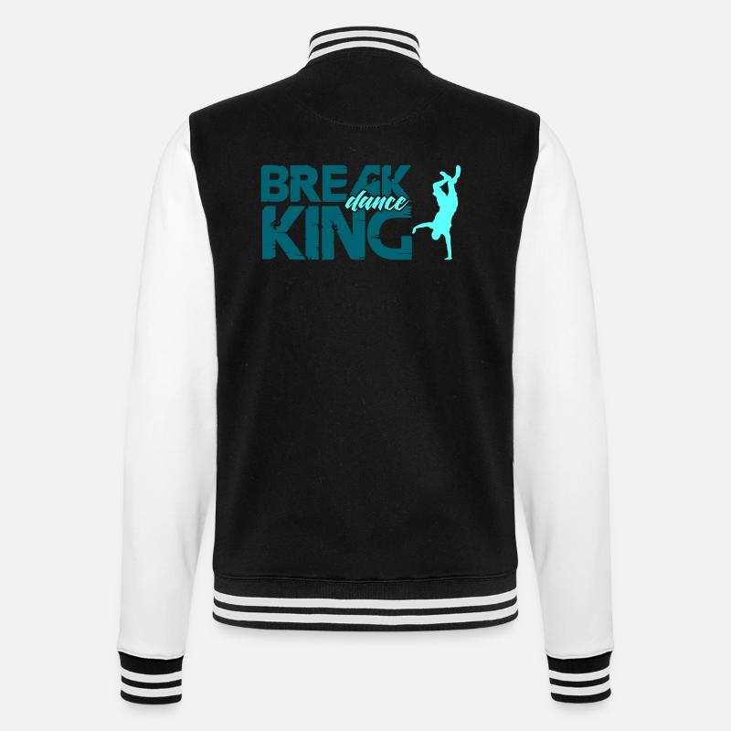 break dance king - College-Sweatjacke - Schwarz/Weiß
