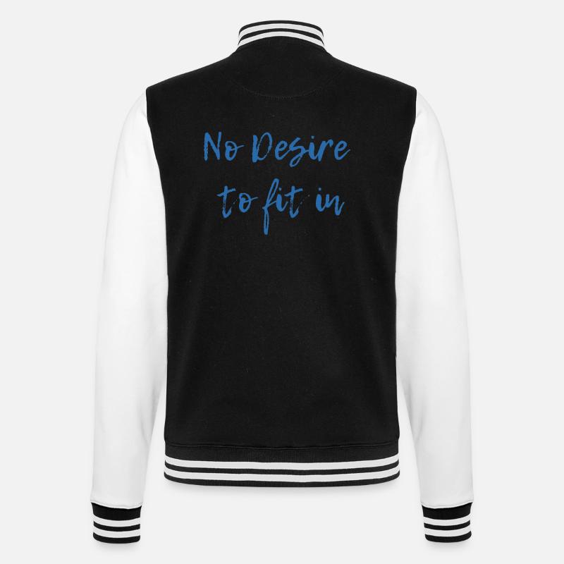 Pas de désir de s’intégrer - Veste Teddy - noir/blanc