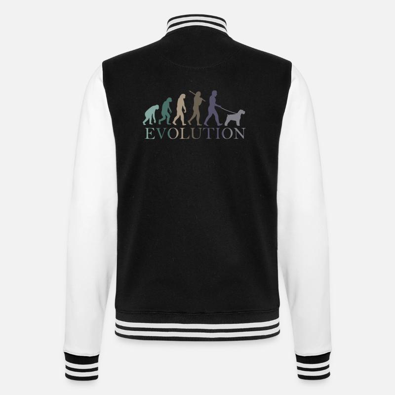 DIE EVOLUTION DES SCHNAUZERS - College-Sweatjacke - Schwarz/Weiß