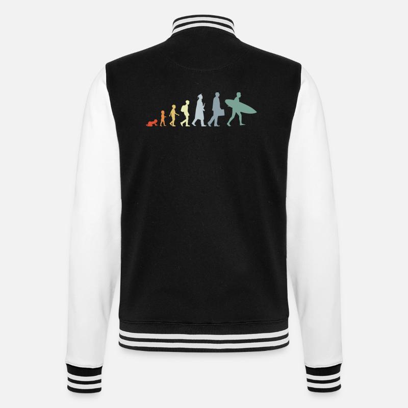 Évolution de l’enfant au surfeur - Veste Teddy - noir/blanc