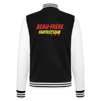 FANTASTIC brother-in-law - College Sweat Jacket - black/white - Back - Marisol (170cm)