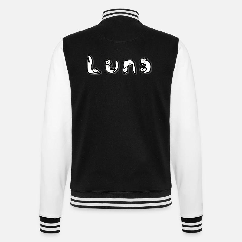 Luna - College-Sweatjacke - Schwarz/Weiß