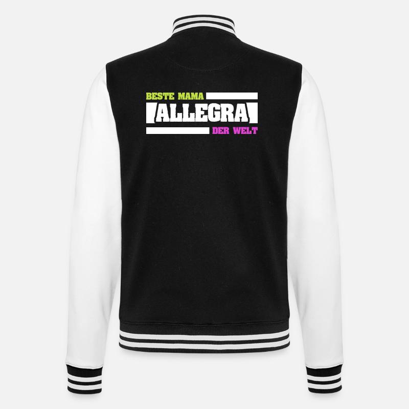 Gift for Allegra - College Sweat Jacket - black/white