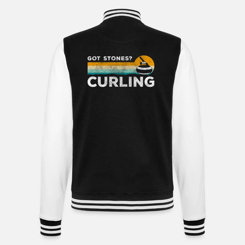 Curling Team - College-Sweatjacke - Schwarz/Weiß