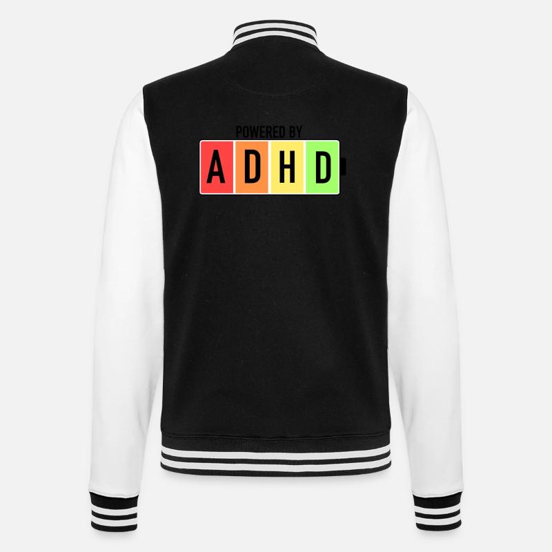 TDAH Conscience Neurodivergente - Veste Teddy - noir/blanc