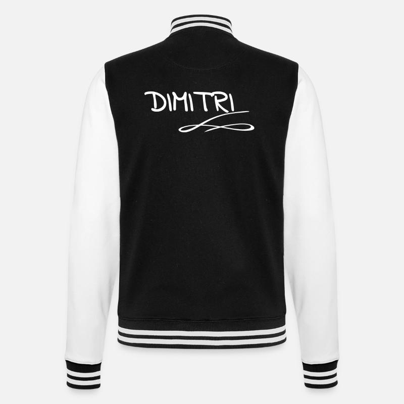 Dimitri - College-Sweatjacke - Schwarz/Weiß