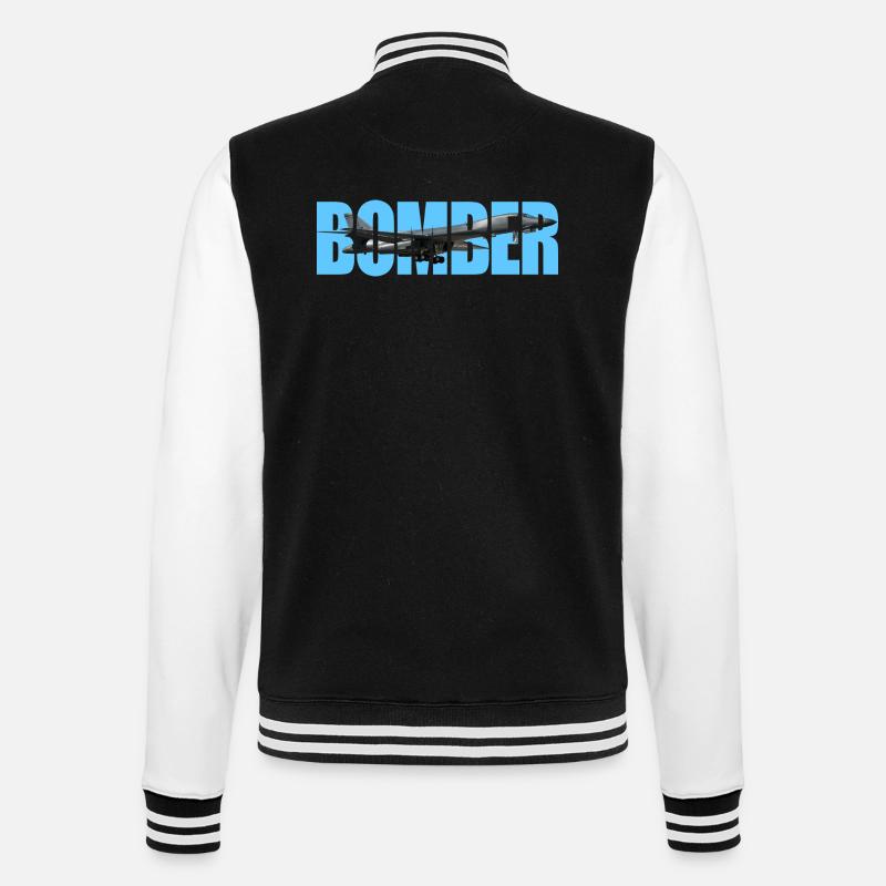 Bomber B-1B Lancer - College-Sweatjacke - Schwarz/Weiß