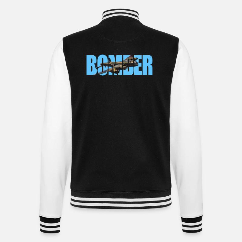 Bomber Avro Lancaster - College-Sweatjacke - Schwarz/Weiß