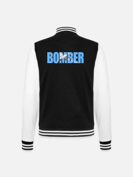 Bomber Tu-160 - College Sweat Jacket - black/white