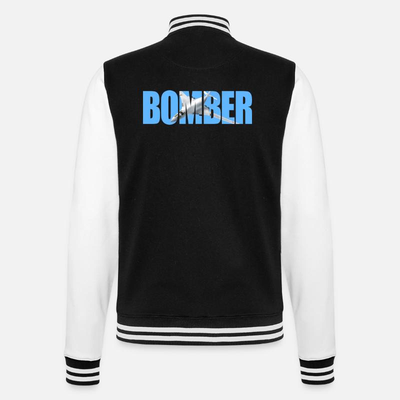 Blouson aviateur Tu-160 - Veste Teddy - noir/blanc