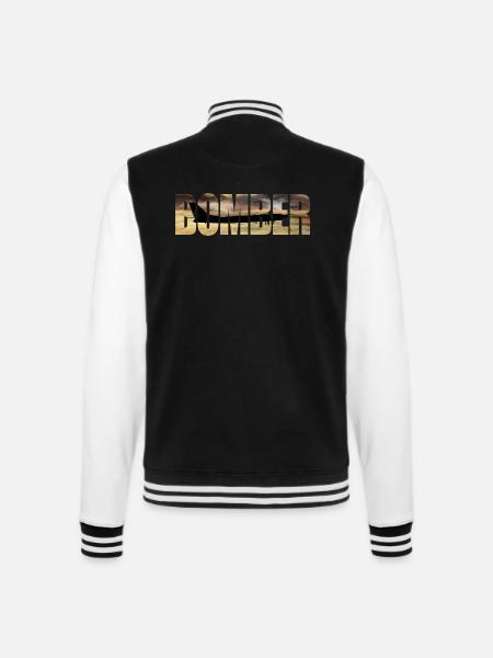 Bomber Tu-95 - College Sweat Jacket - black/white