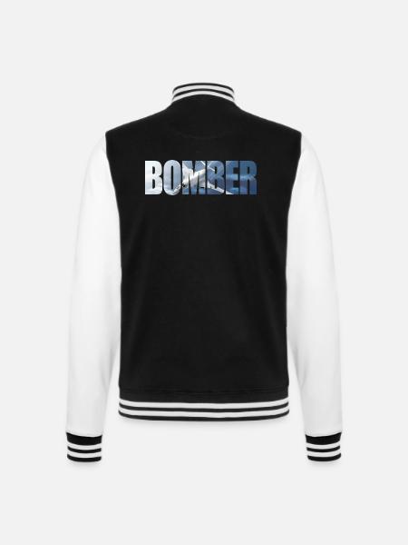 Bomber Tu-160 - College Sweat Jacket - black/white