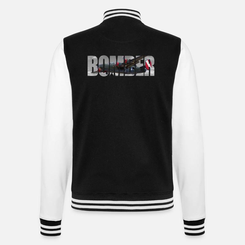 Bomber B-24 Liberator - College-Sweatjacke - Schwarz/Weiß
