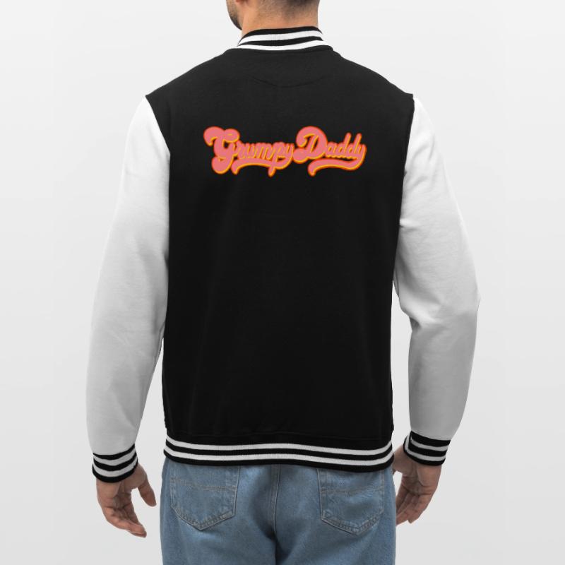 Script rétro de Grumpy Daddy - « Exploitation » en couleur Veste Teddy