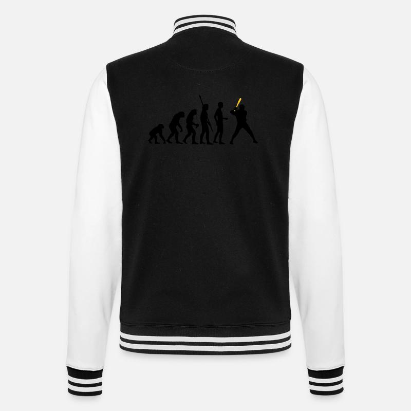 evolution_baseball_2c - College-Sweatjacke - Schwarz/Weiß