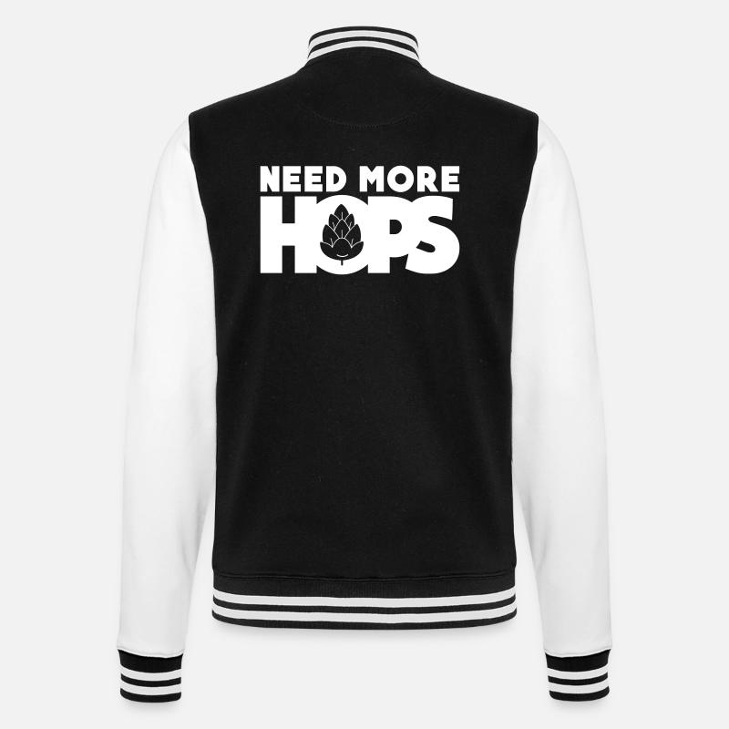 Need more hops - College-Sweatjacke - Schwarz/Weiß
