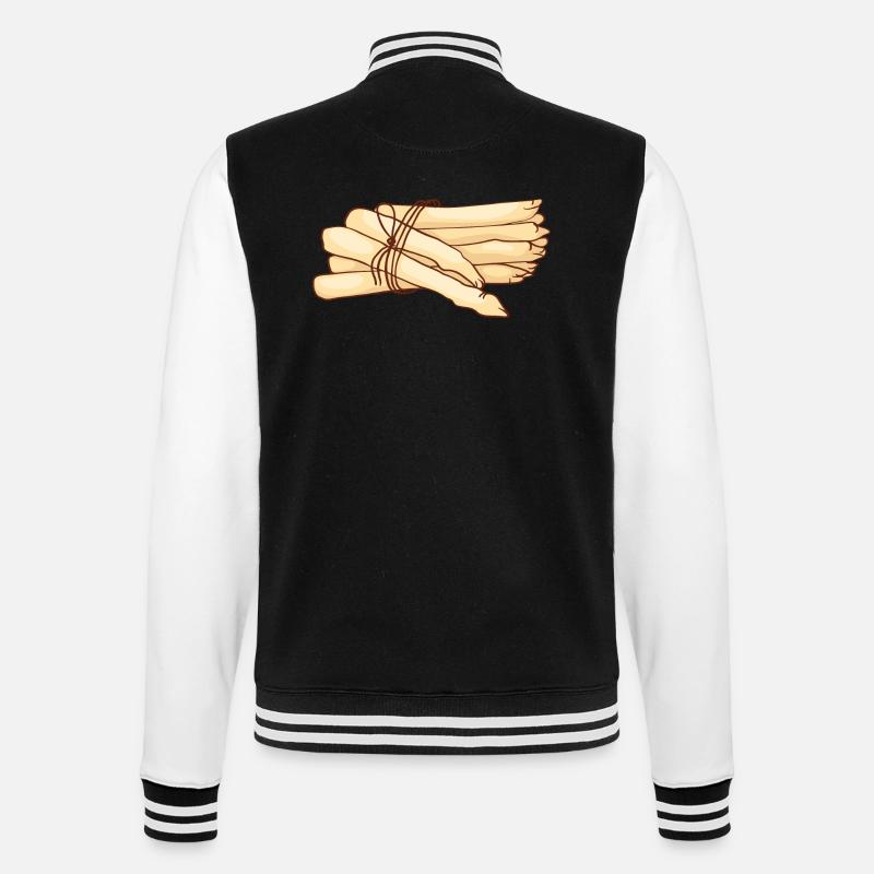 Vegetable asparagus Common asparagus - College Sweat Jacket - black/white