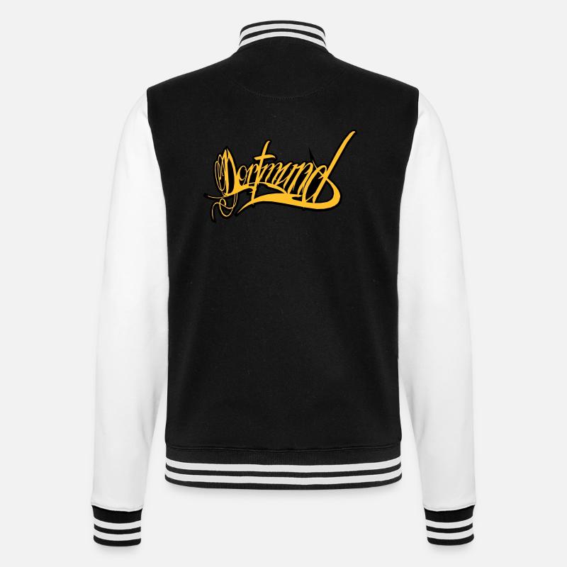 Dortmund - College-Sweatjacke - Schwarz/Weiß