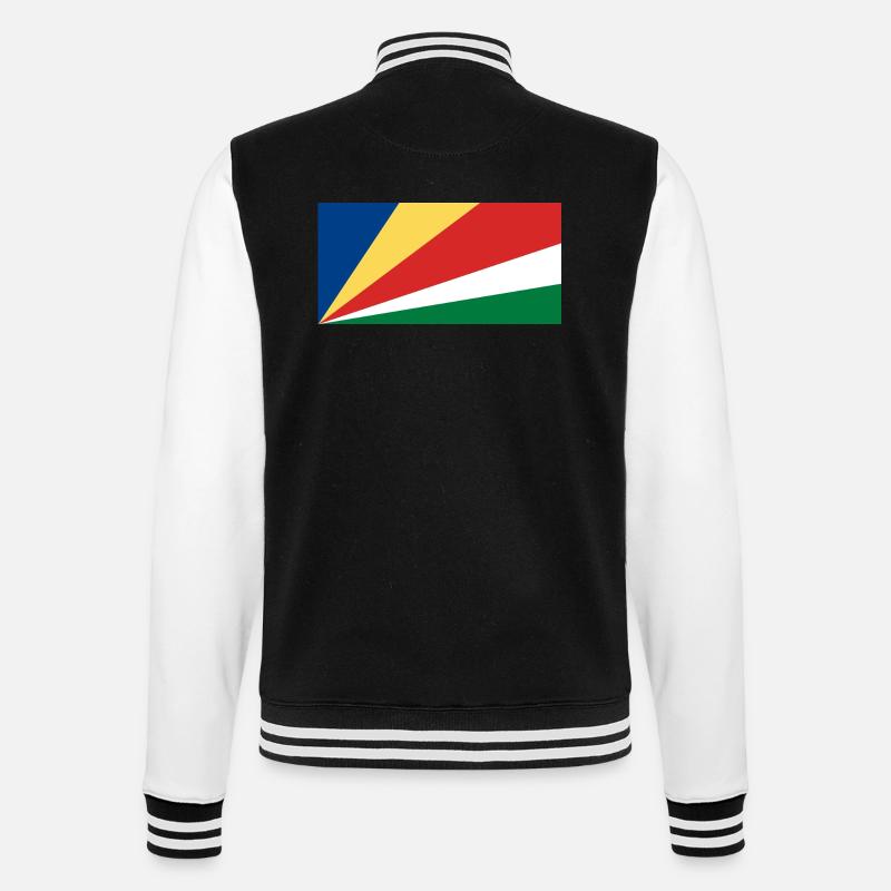 Drapeau des Seychelles - Veste Teddy - noir/blanc