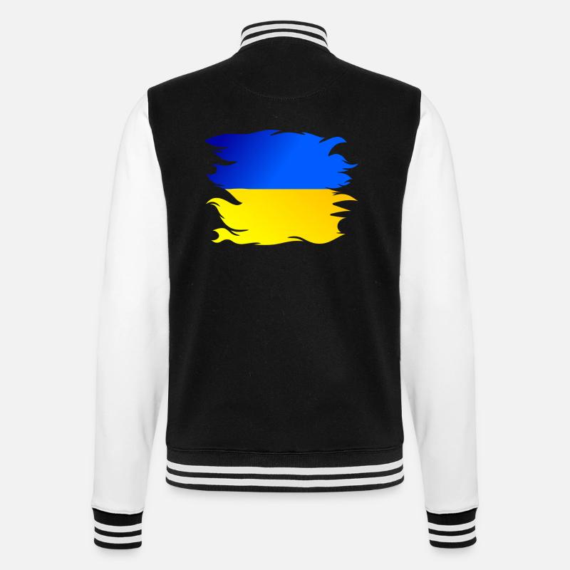 Drapeau de l’Ukraine Drapeau - Veste Teddy - noir/blanc