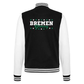 Bremen - College-Sweatjacke - Schwarz/Weiß - Hinten - Marisol (170cm)