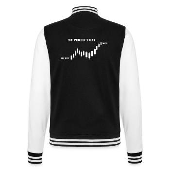 Bitcoin Trading Crypto Stocks - Veste Teddy - noir/blanc - Dos - Marisol (170cm)