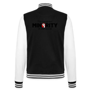 the toughest minority fist - College-Sweatjacke - Schwarz/Weiß - Hinten - Marisol (170cm)