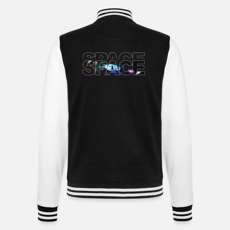 Space Outline - College-Sweatjacke - Schwarz/Weiß
