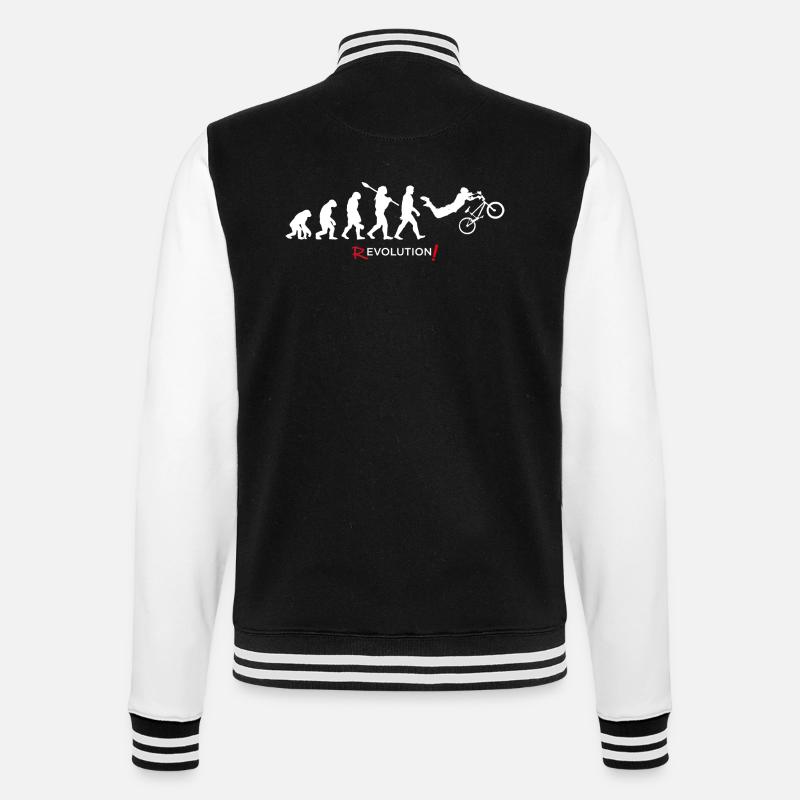 Revolution - Evolution Man Fun Twist11 - College-Sweatjacke - Schwarz/Weiß