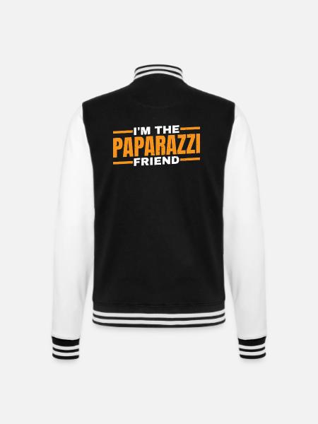I'm The Paparazzi Friend 3 - College-Sweatjacke - Schwarz/Weiß