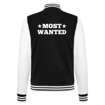 Most Wanted - College Sweat Jacket - black/white - Back - Marisol (170cm)