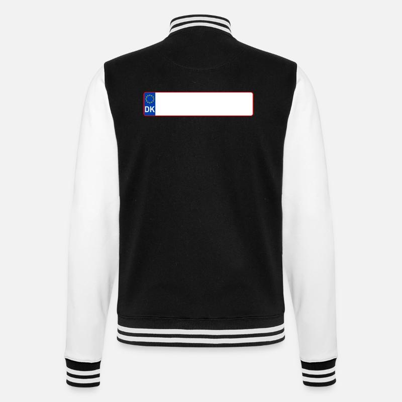 plaque d'immatriculation DK - Veste Teddy - noir/blanc