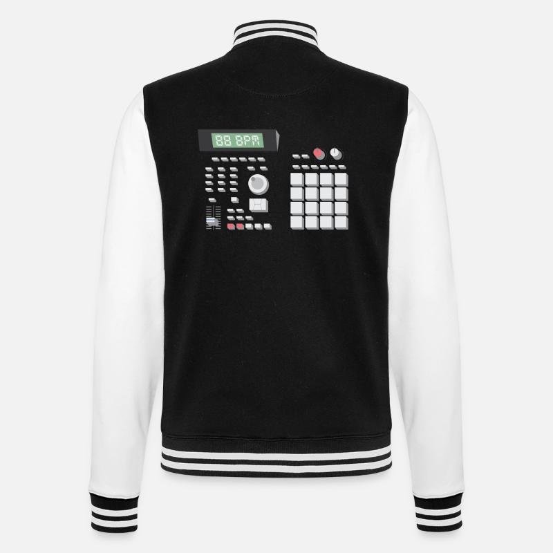 88 BPM MPC 2000 - College-Sweatjacke - Schwarz/Weiß