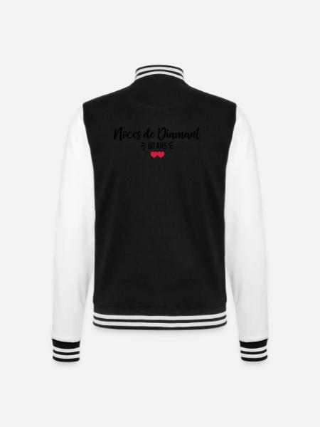 noces de Diamant - Veste Teddy - noir/blanc