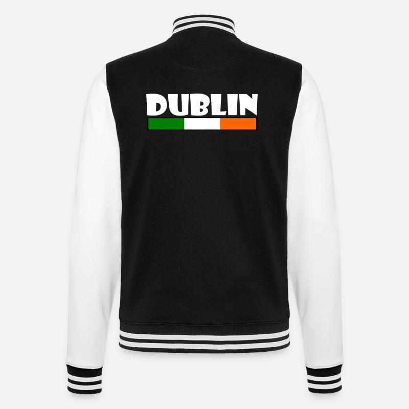 Dublin - College Sweat Jacket - black/white