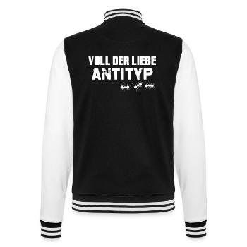 Ameise ameisenfreund "antityp" Ameisenfarm - College-Sweatjacke - Schwarz/Weiß - Hinten - Marisol (170cm)