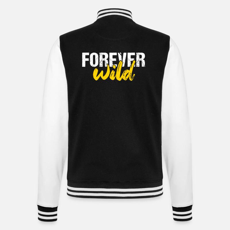 Forever wild - College-Sweatjacke - Schwarz/Weiß