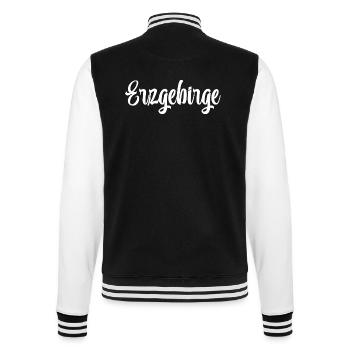 Erzgebirge Heimat - College-Sweatjacke - Schwarz/Weiß - Hinten - Marisol (170cm)