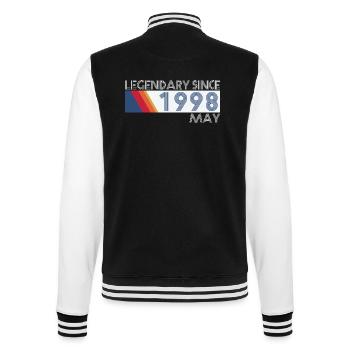 Retro SiFi Legendary since May 1998 - Birthday - College Sweat Jacket - black/white - Back - Marisol (170cm)