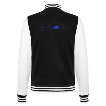 Europa Herzschlag - College-Sweatjacke - Schwarz/Weiß - Hinten - Marisol (170cm)