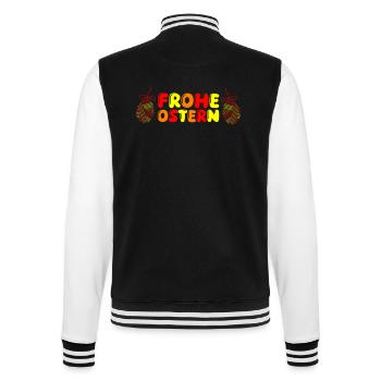 frohe ostern - College-Sweatjacke - Schwarz/Weiß - Hinten - Marisol (170cm)