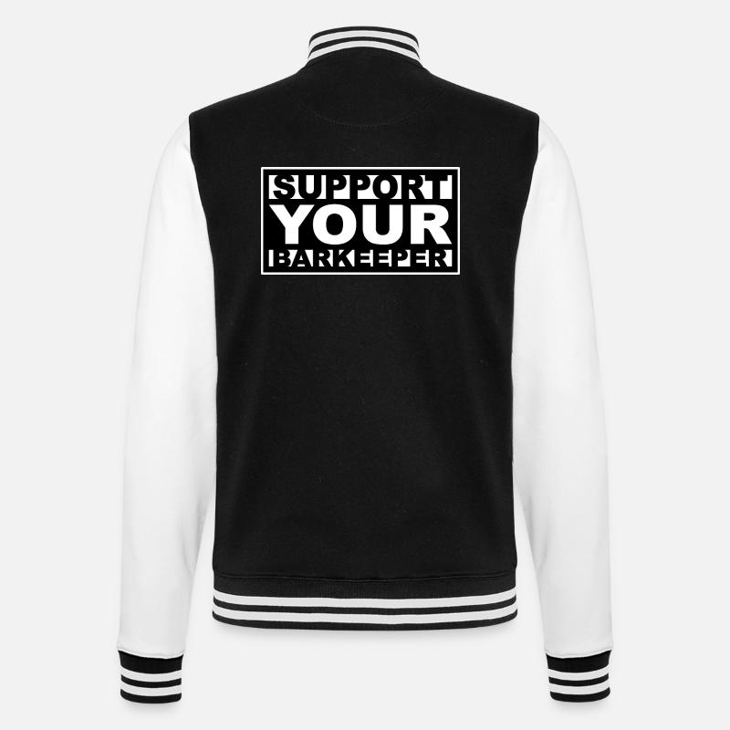 Bartender - College Sweat Jacket - black/white