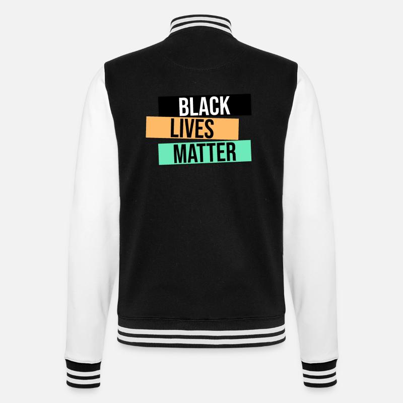 BLM Design Gift - College Sweat Jacket - black/white