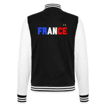 drapeau france cadeau, cadeau france drapeau - Veste Teddy - noir/blanc - Dos - Marisol (170cm)