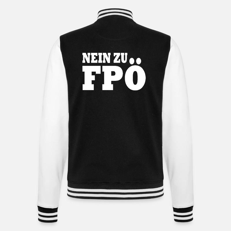 Non à fpö - Veste Teddy - noir/blanc