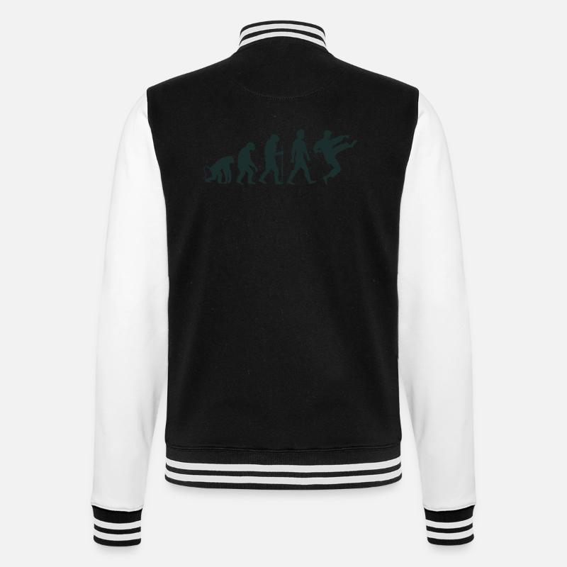 karate evolution - College-Sweatjacke - Schwarz/Weiß