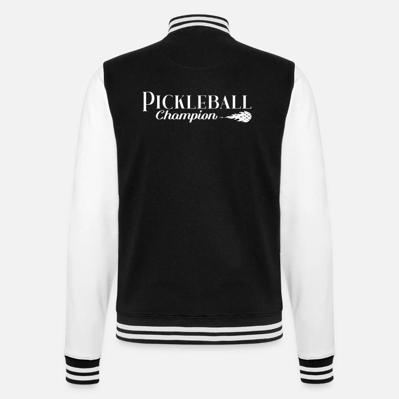 Pickleball - College-Sweatjacke - Schwarz/Weiß